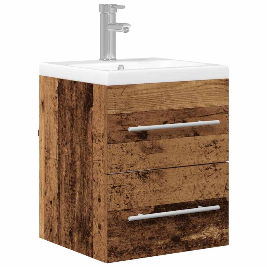 Badkamertenk te kast met lade Oud Hout 41 x 38,5 x 48 cm
