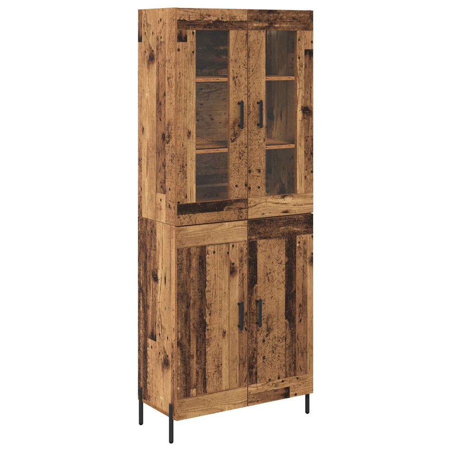 Highboard Oud Hout 69,5 x 34 x 180 cm Bewerkt hout