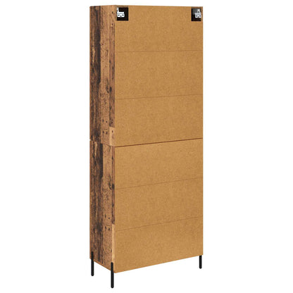 Highboard Oud Hout 69,5 x 34 x 180 cm Bewerkt hout