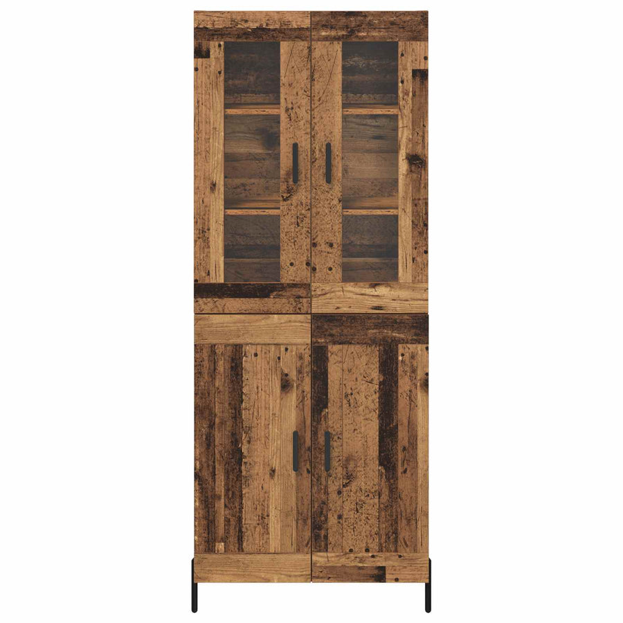 Highboard Oud Hout 69,5 x 34 x 180 cm Bewerkt hout