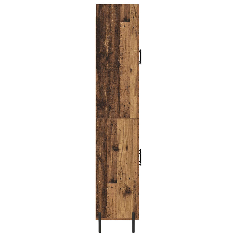Highboard Oud Hout 69,5 x 34 x 180 cm Bewerkt hout