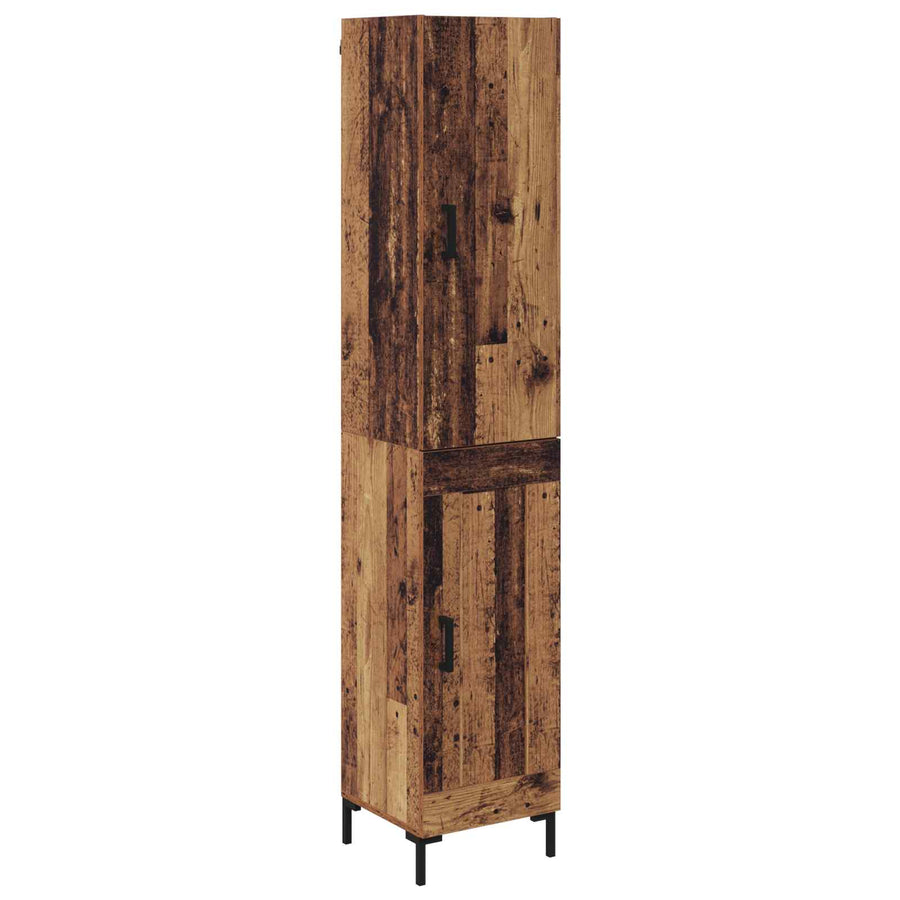 Hoge kast Oud Hout 69,5 x 34 x 180 cm Bewerkt hout