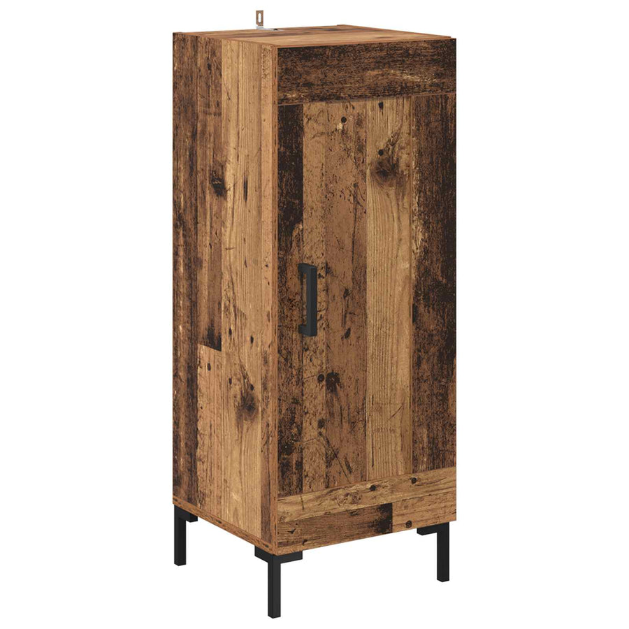 Hoge kast Oud Hout 69,5 x 34 x 180 cm Bewerkt hout