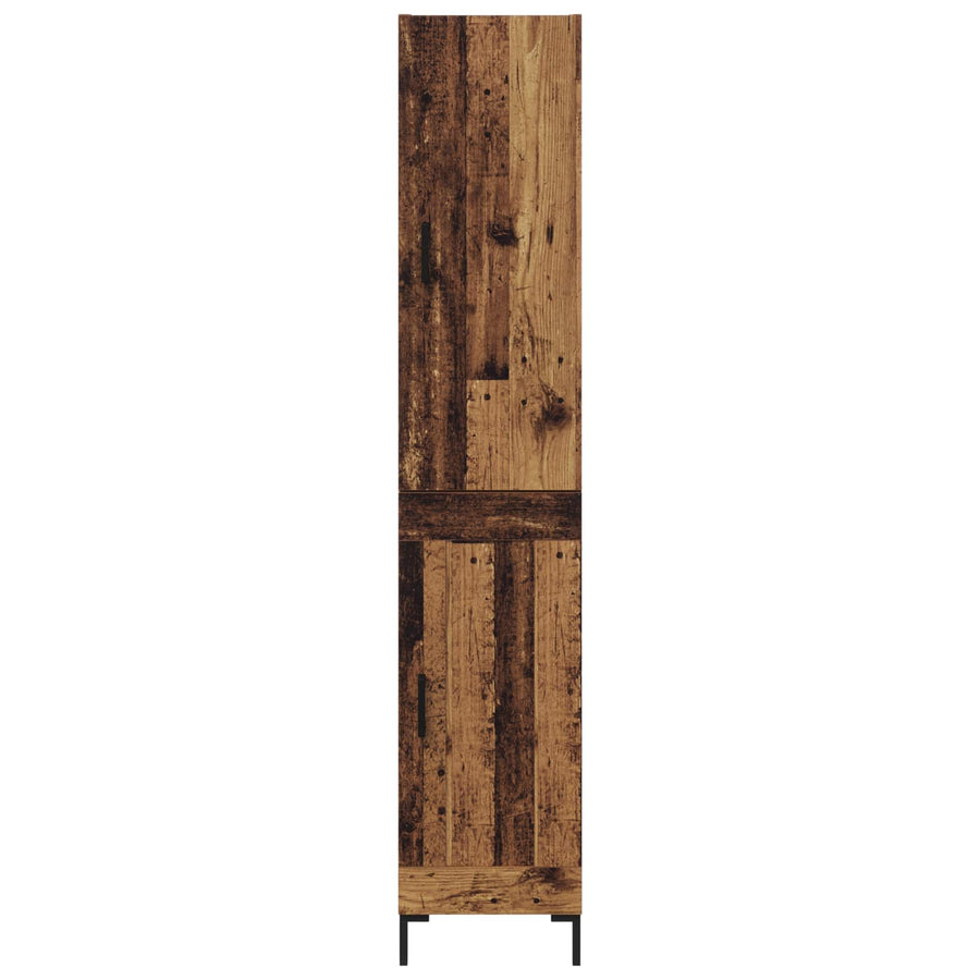 Hoge kast Oud Hout 69,5 x 34 x 180 cm Bewerkt hout