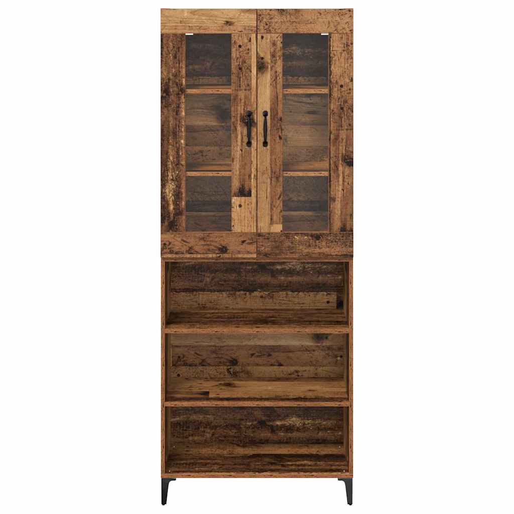 Highboard Oud Hout 69,5 x 34 x 180 cm Bewerkt hout