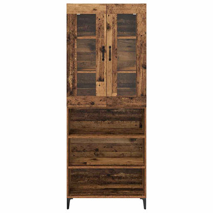 Highboard Oud Hout 69,5 x 34 x 180 cm Bewerkt hout