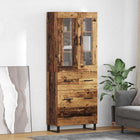 Tall cabinet with drawer 2 pcs Old Wood Treated wood