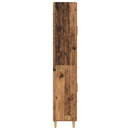Hoge kast met lade Oud Hout 69,5 x 34 x 180 cm Bewerkt hout