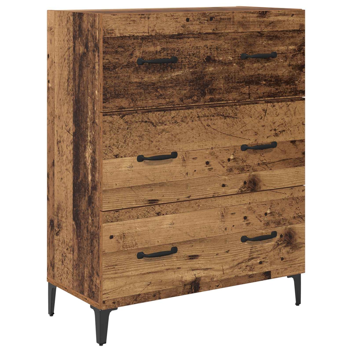 Highboard met lade Oud Hout 69,5 x 34 x 180 cm Bewerkt hout