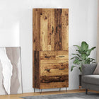 Tall cabinet with drawer 2 pcs Reclaimed wood