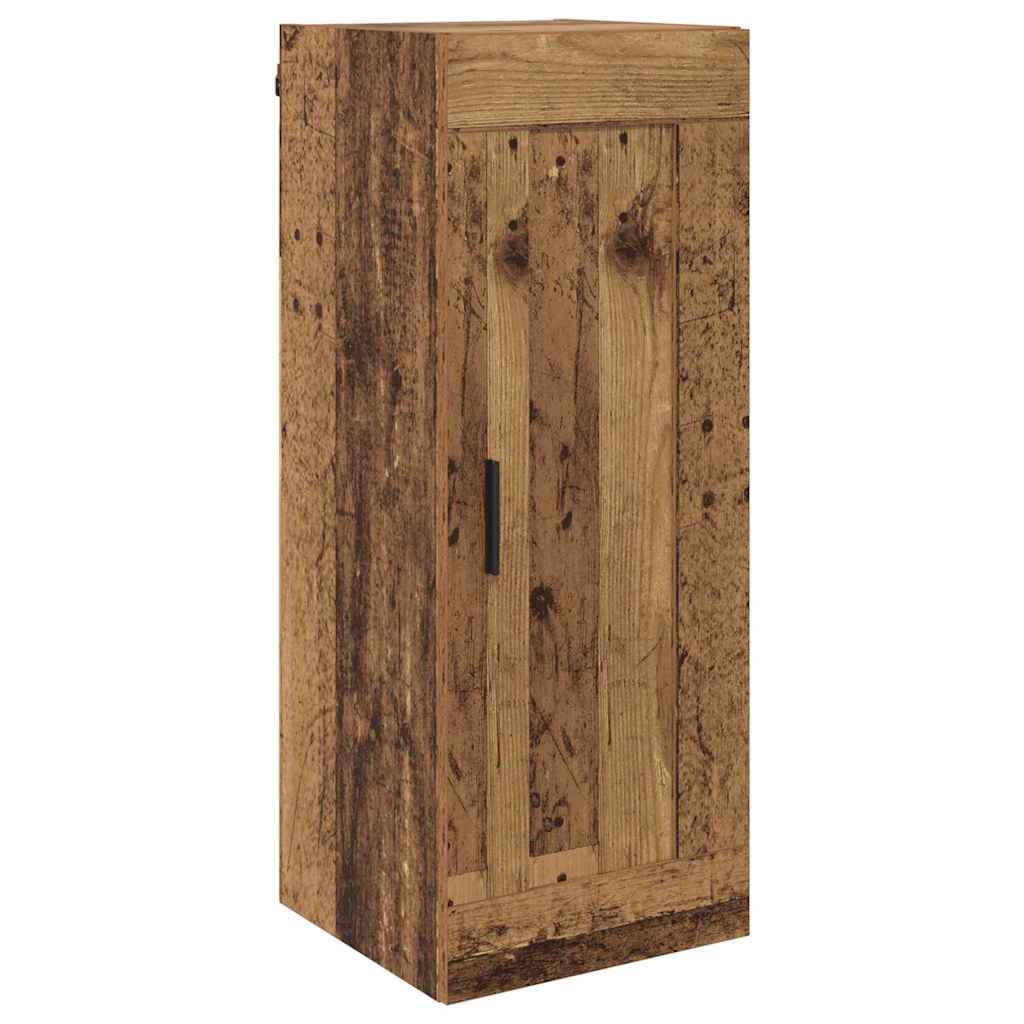 Highboard met lade Oud Hout 34,5 x 34 x 180 cm Bewerkt hout