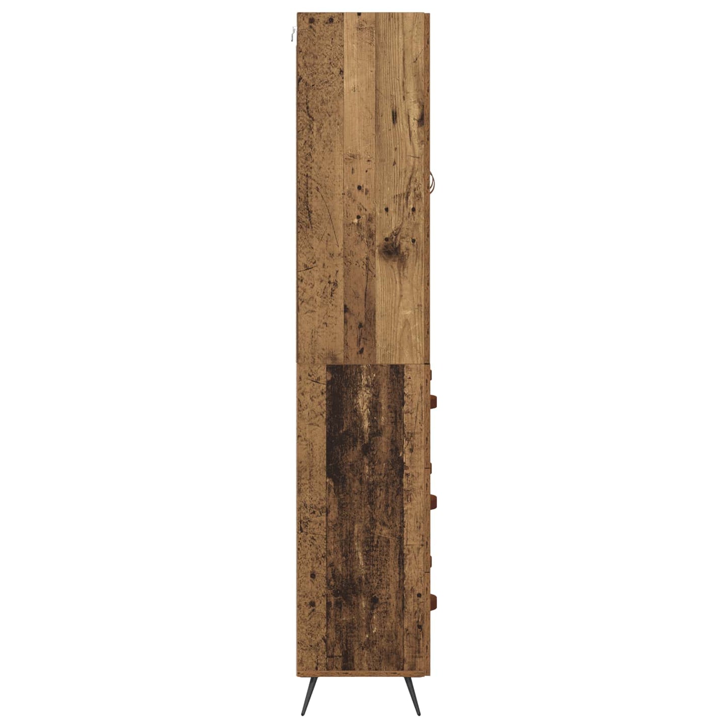 Highboard met lade Oud Hout 69,5 x 34 x 180 cm Bewerkt hout