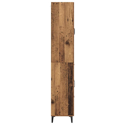 Highboard Wandgemonteerd Oud Hout 69,5 x 34 x 180 cm Bewerkt hout