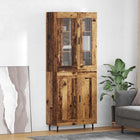 Hoge kast 180x69.5x34 cm oud hout