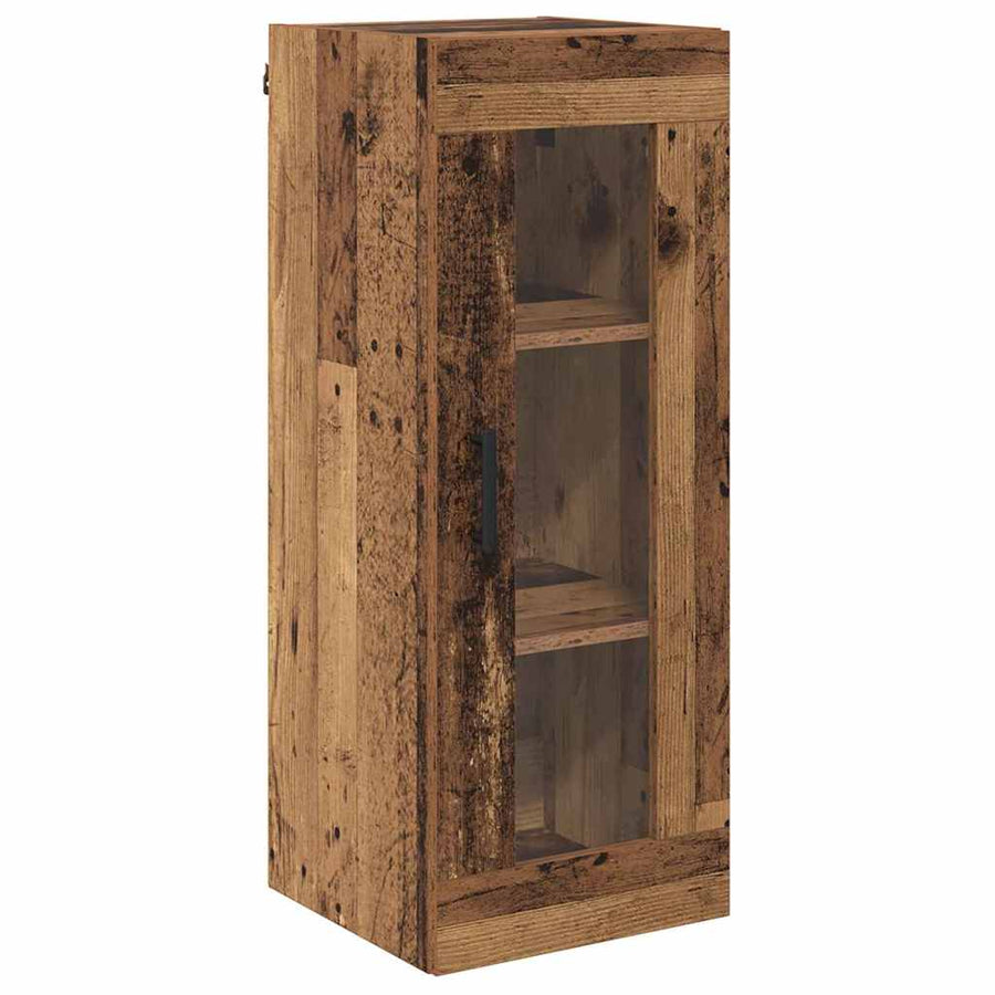 Highboard met lade Oud Hout 34,5 x 34 x 180 cm Bewerkt hout