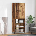 Highboard Oud Hout 69,5 x 34 x 180 cm Bewerkt hout