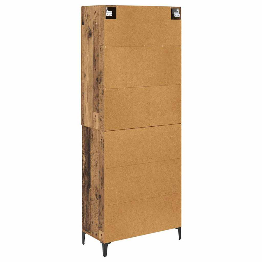 Highboard Oud Hout 69,5 x 34 x 180 cm Bewerkt hout