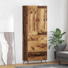 Highboard with drawer Old Wood 69.5 x 34 x 180 cm Treated wood