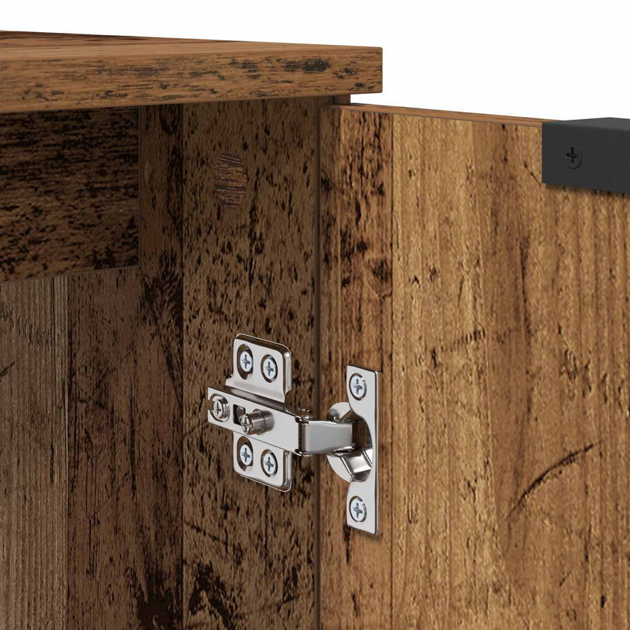 Badkamermeubelset met lade met plank 4 pcs Oudhout Bewerkt hout