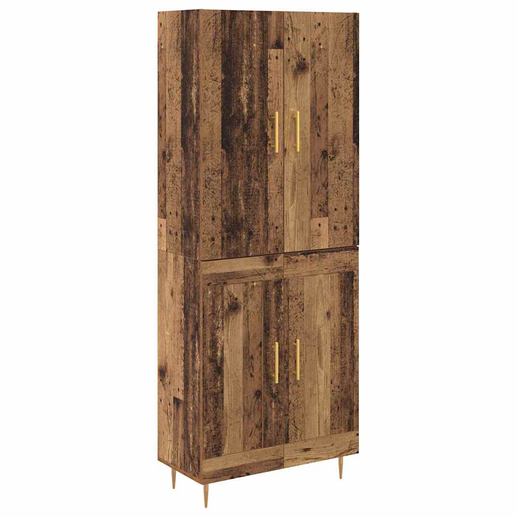 Highboard Oud Hout 69,5 x 34 x 180 cm Bewerkt hout