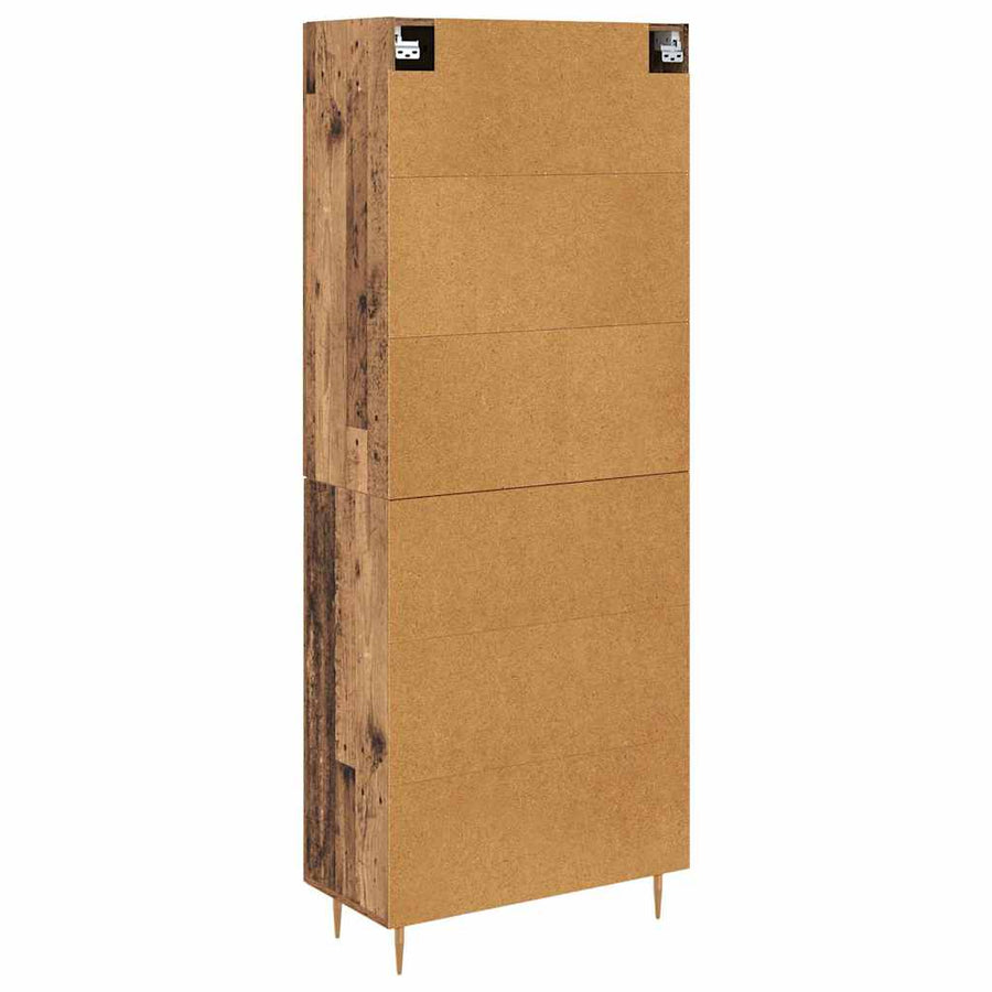 Highboard Oud Hout 69,5 x 34 x 180 cm Bewerkt hout