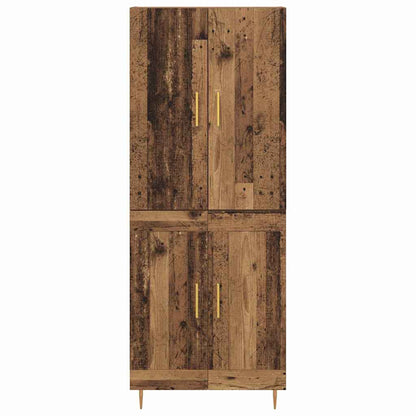 Highboard Oud Hout 69,5 x 34 x 180 cm Bewerkt hout