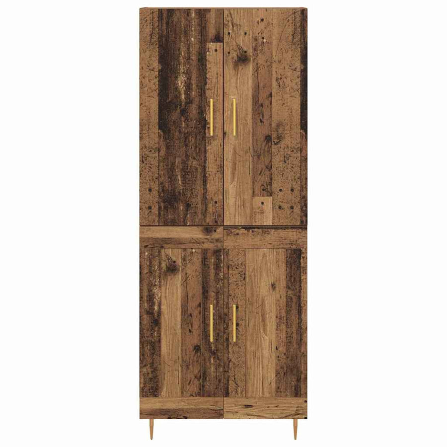 Highboard Oud Hout 69,5 x 34 x 180 cm Bewerkt hout
