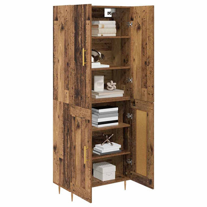 Highboard Oud Hout 69,5 x 34 x 180 cm Bewerkt hout