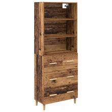 Hoge kast met lade Oud Hout 69,5 x 32,5 x 180 cm Bewerkt hout