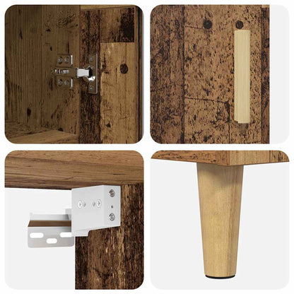 Hoge kast Oud Hout 69,5 x 32,5 x 180 cm Bewerkt hout