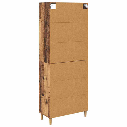 Hoge kast Oud Hout 69,5 x 32,5 x 180 cm Bewerkt hout