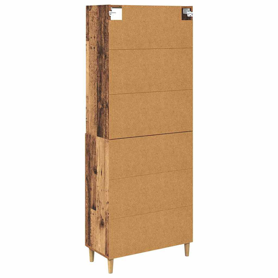 Hoge kast Oud Hout 69,5 x 32,5 x 180 cm Bewerkt hout