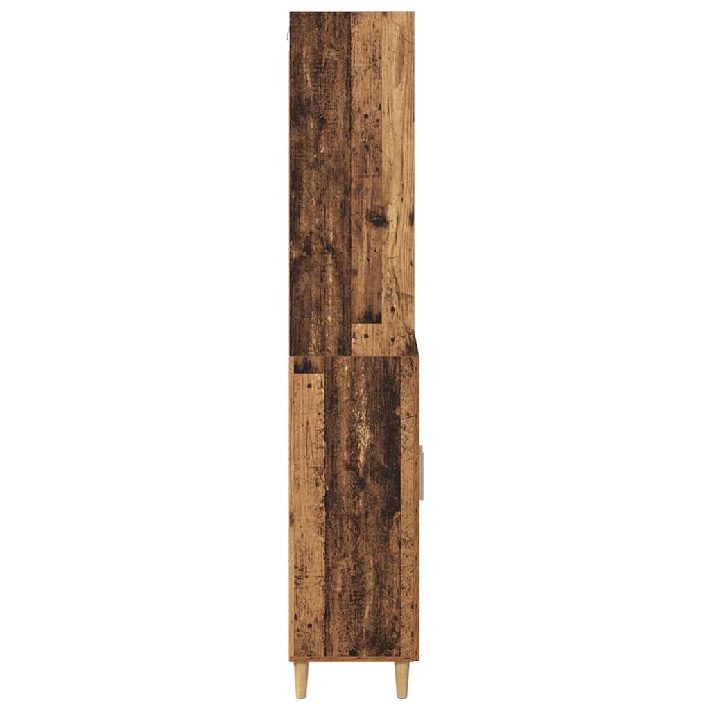 Hoge kast Oud Hout 69,5 x 32,5 x 180 cm Bewerkt hout