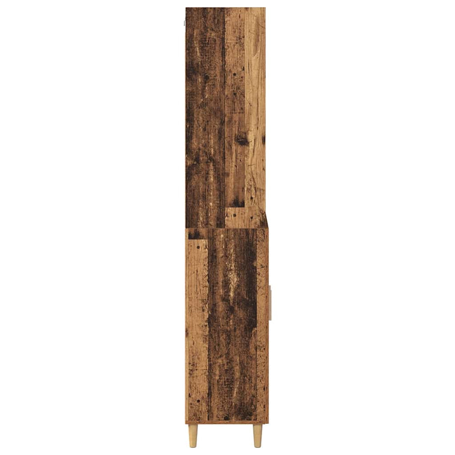 Hoge kast Oud Hout 69,5 x 32,5 x 180 cm Bewerkt hout