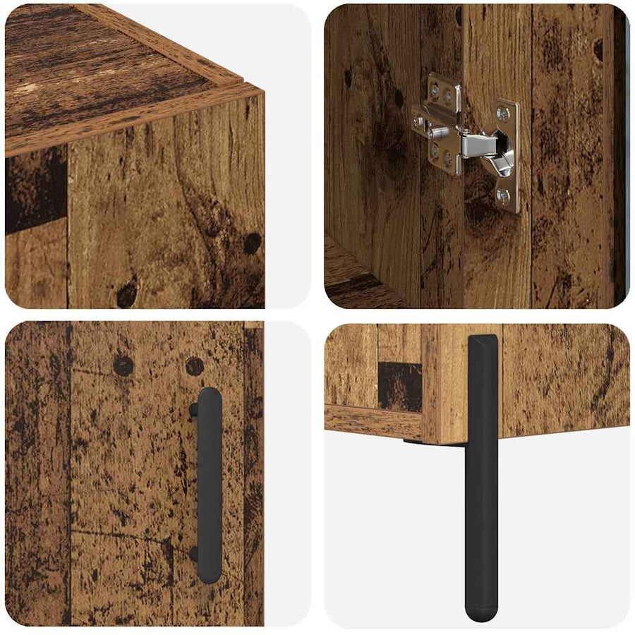 Highboard Oud Hout 69,5 x 34 x 180 cm Bewerkt hout