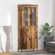 Highboard 69,5x34x180 cm bewerkt hout wandmontage