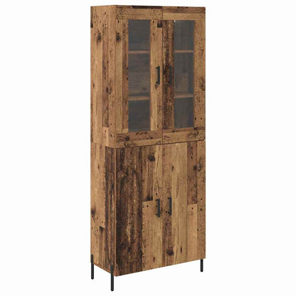 Highboard Oud Hout 69,5 x 34 x 180 cm Bewerkt hout
