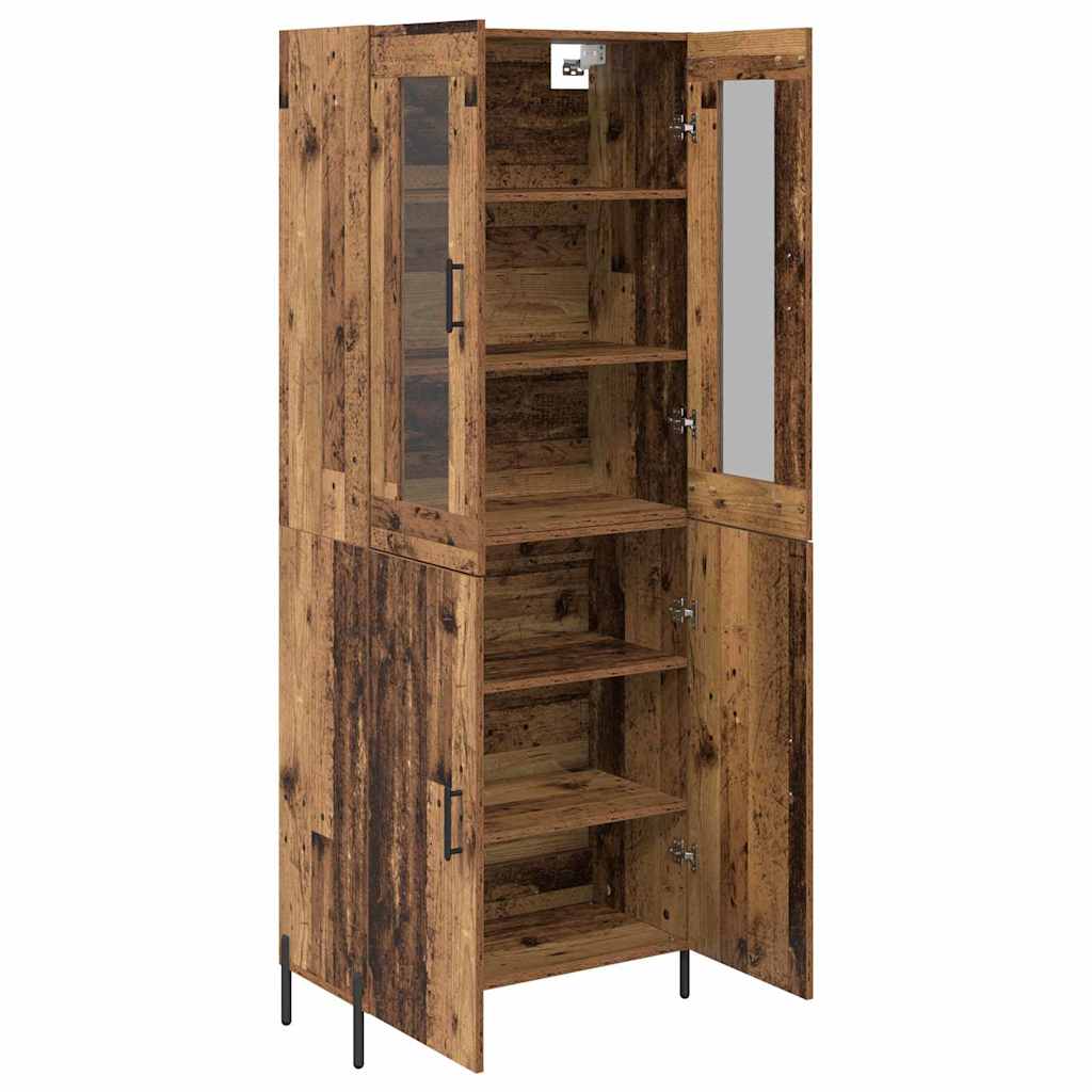 Highboard Oud Hout 69,5 x 34 x 180 cm Bewerkt hout