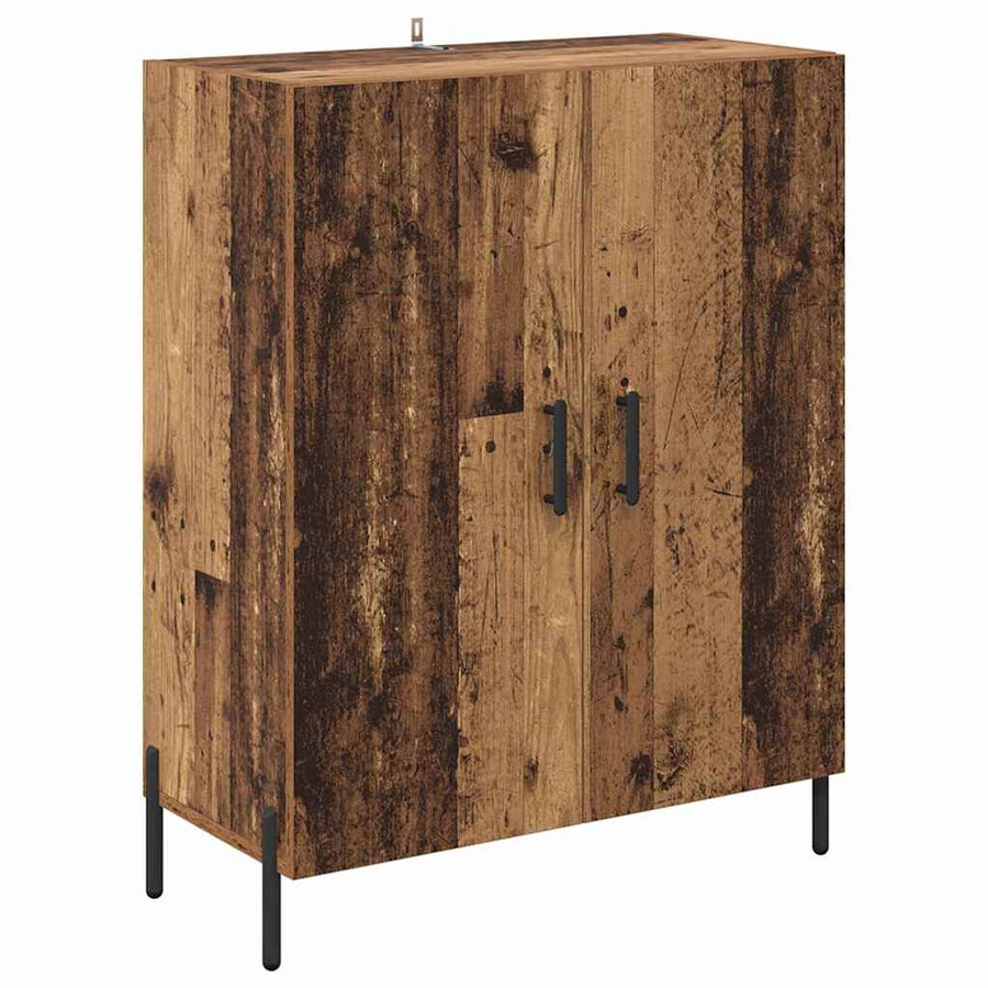 Highboard Oud Hout 69,5 x 34 x 180 cm Bewerkt hout