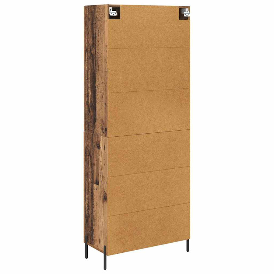 Highboard Oud Hout 69,5 x 34 x 180 cm Bewerkt hout