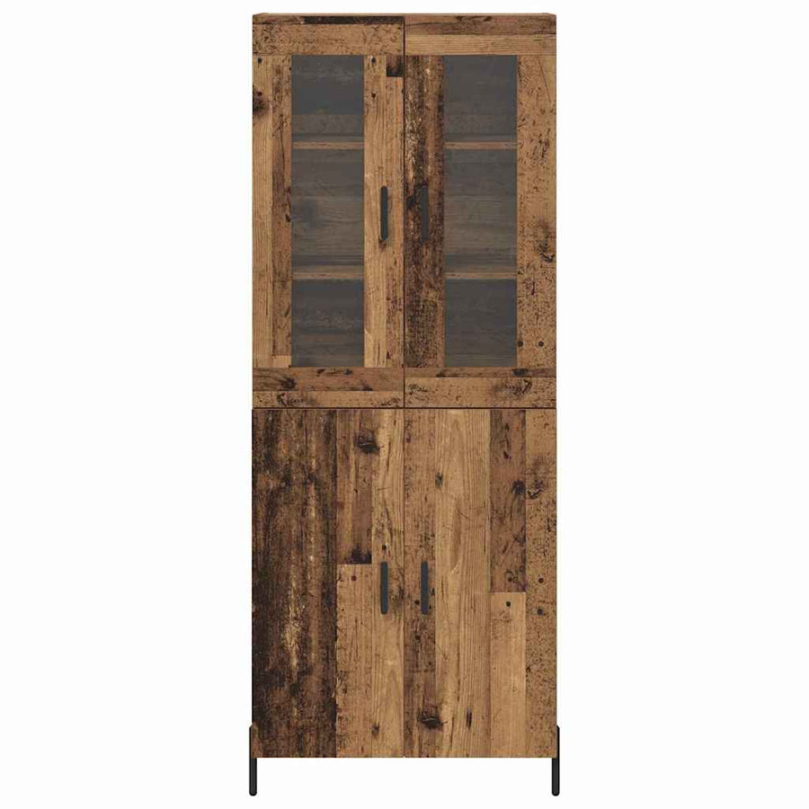 Highboard Oud Hout 69,5 x 34 x 180 cm Bewerkt hout