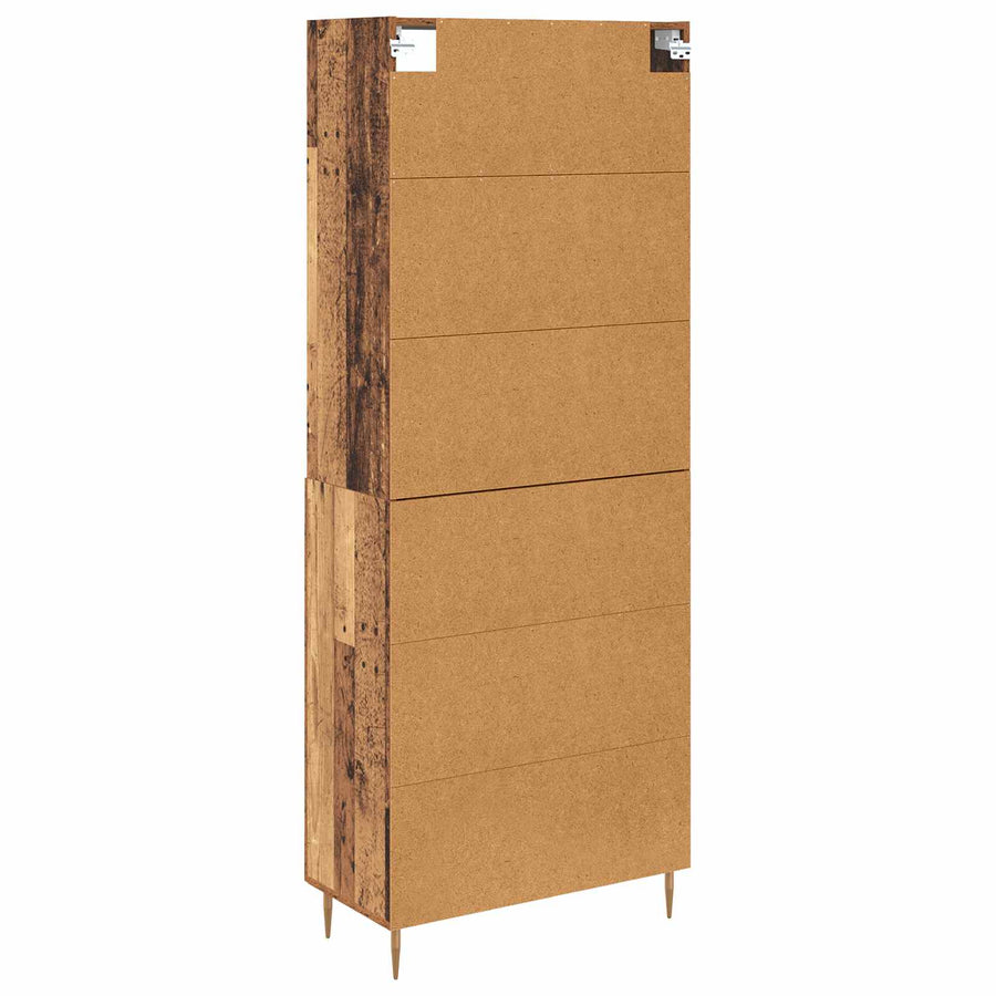 Hoge kast Oudhout 69,5 x 34 x 180 cm Bewerkt hout