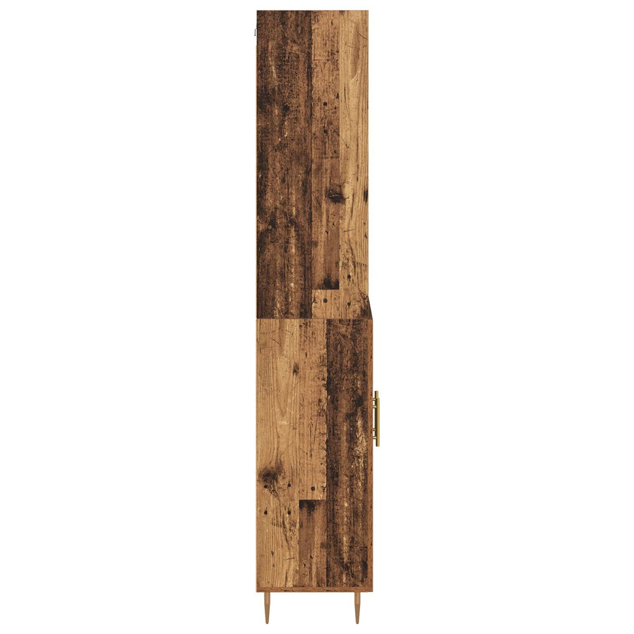 Hoge kast Oudhout 69,5 x 34 x 180 cm Bewerkt hout