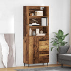 Tall cabinet with drawer 2 pcs Old Wood Treated wood