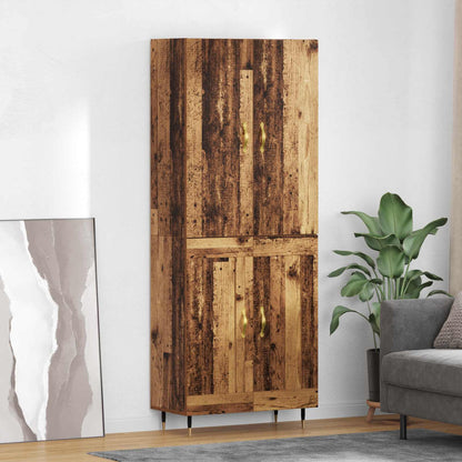 Highboard Oud Hout 69,5 x 34 x 180 cm Bewerkt hout