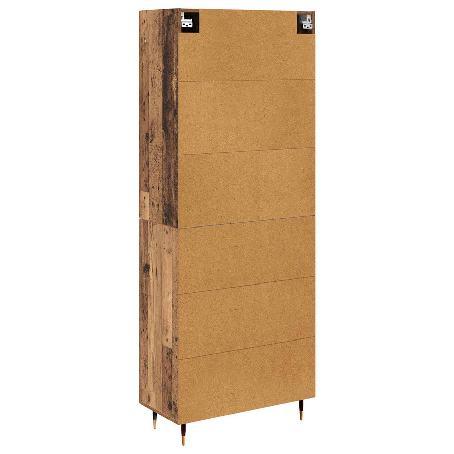 Highboard Oud Hout 69,5 x 34 x 180 cm Bewerkt hout