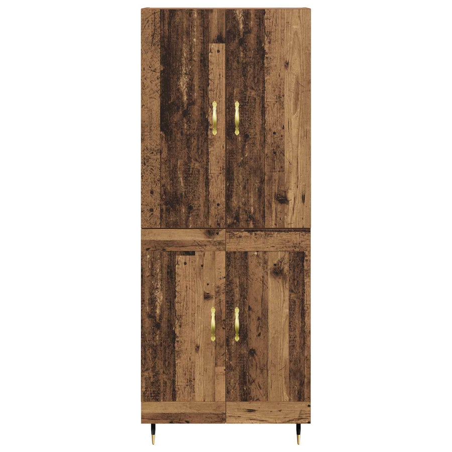 Highboard Oud Hout 69,5 x 34 x 180 cm Bewerkt hout