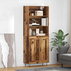 Hoge kast 69,5x34x180 cm oudhout bewerkt hout