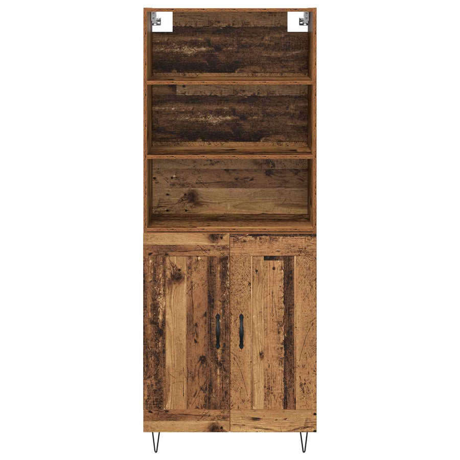 Hoge kast Oudhout 69,5 x 34 x 180 cm Bewerkt hout