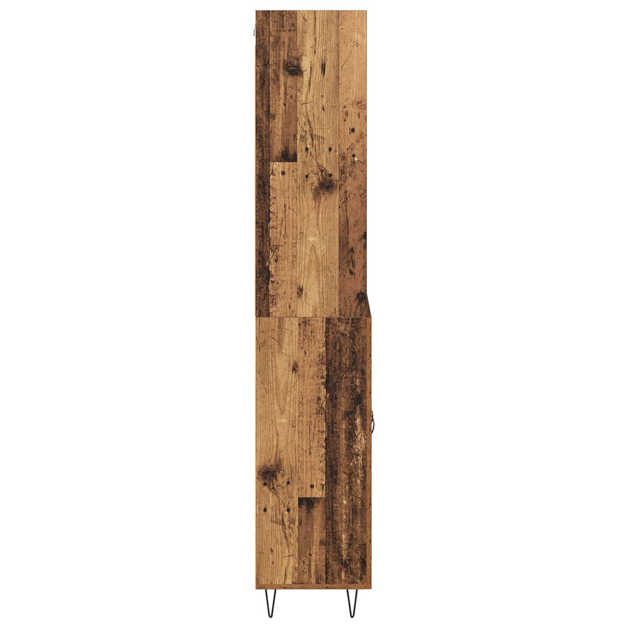Hoge kast Oudhout 69,5 x 34 x 180 cm Bewerkt hout